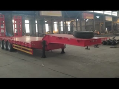3 Axle Lowbed Truck Low Bed Flatbed Semi Trailer for Transporting Cargo and Excavator
