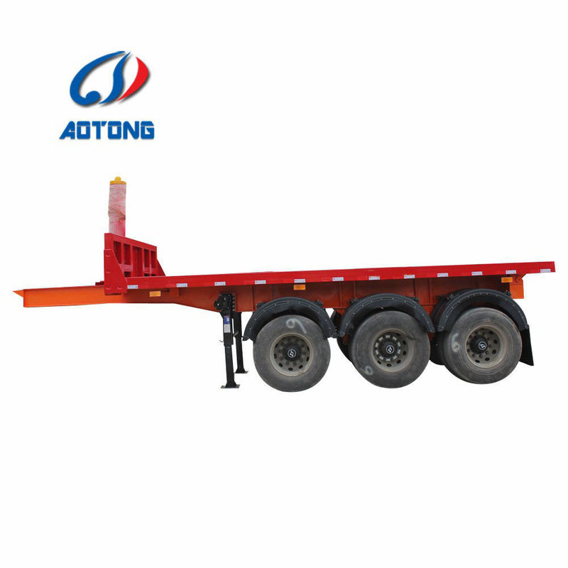 20ft/40ft Flatbed Container Transport Chassis Tipper 3 Axles Hydraulic ...