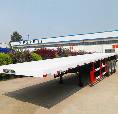 20ft/40ft Container Platform Flatbed Semi Trailer with Container Lock ...
