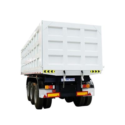 U Shape Rear Tipper Tri-Axles End Dump Semi Truck Trailer with Leaf ...